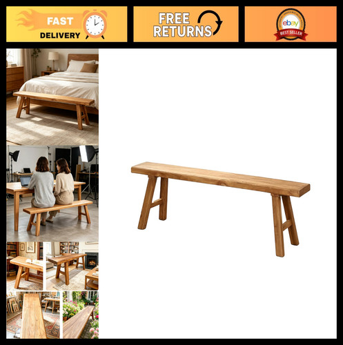 Rustic wooden bench for living - bench,
