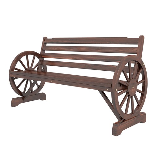 Wooden wagon wheel - 55”,