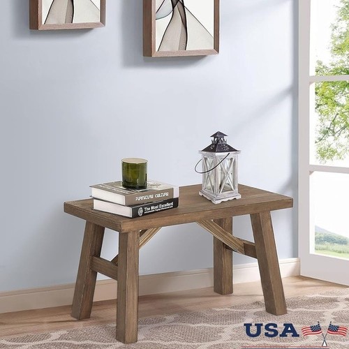 Rustic wooden bench small - bench,