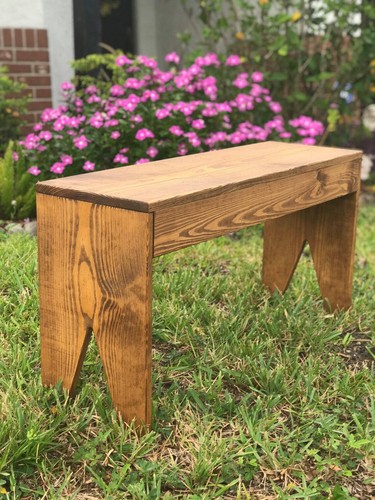 Rustic wood bench solid - solid,